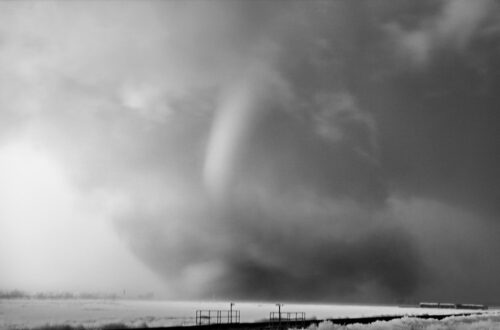 Tornado in rain