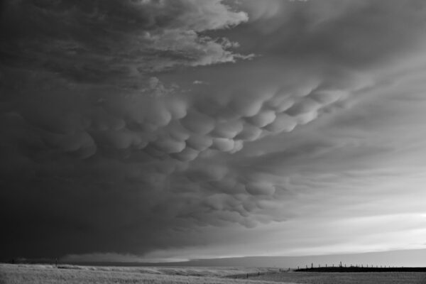 Mammatus clouds over Fence