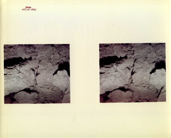 Apollo 11, Surface d'un rocher lunaire (AS11-45-6706)
