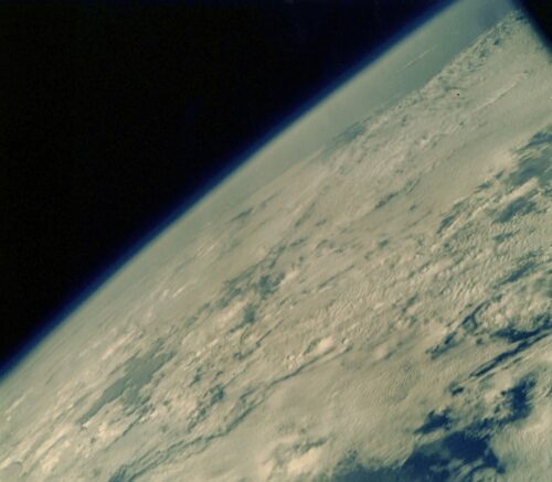 Mercury-Atlas 9, Clouds over Indian Ocean