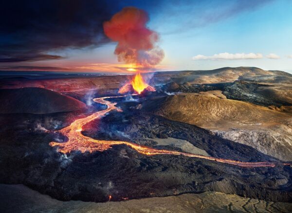 Volcano Fagradalshraun, Iceland, 2021